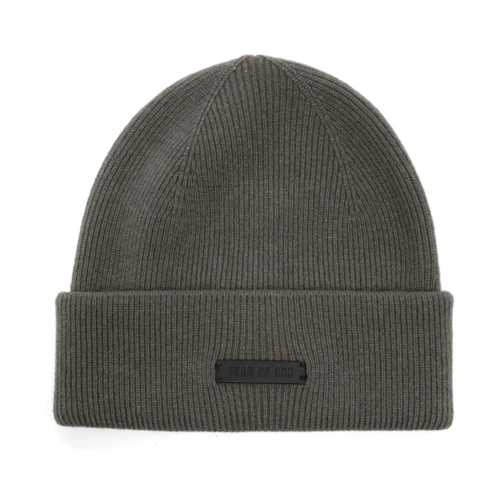Fear Of God Zwarte Beanie Muts Black Heren