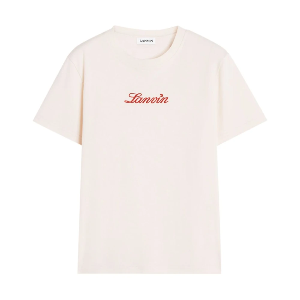 Lanvin Lichtroze Crew Neck T-Shirt Pink Dames