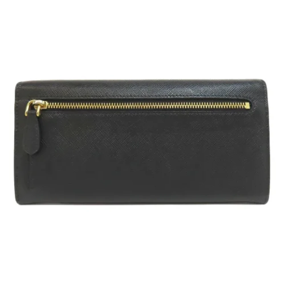 Prada Vintage Pre-owned Leather wallets Black Dames