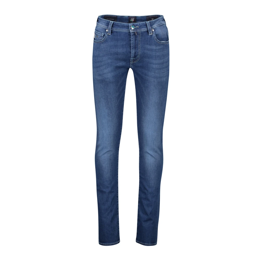 Tramarossa Blauwe Slim Fit 5-Pocket Denim Jeans Blue Heren