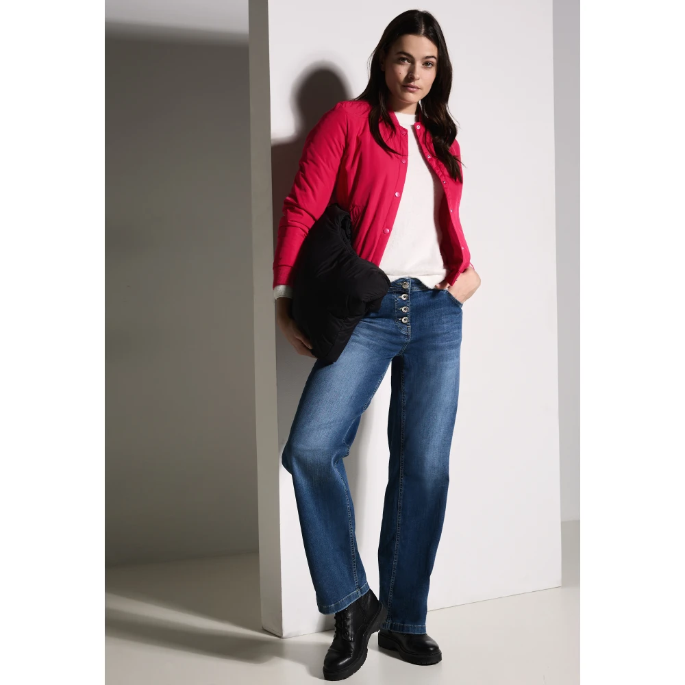 cecil Moderne jack met opstaande kraag en knoopsluiting Red Dames