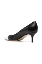 white-black-leather-pumps