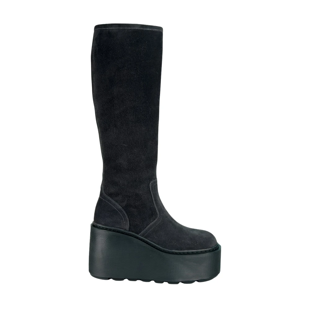 Vic Matié Donna Nero - F20 Zeppa Striscia In Camoscio - Shoes - 38 Eu