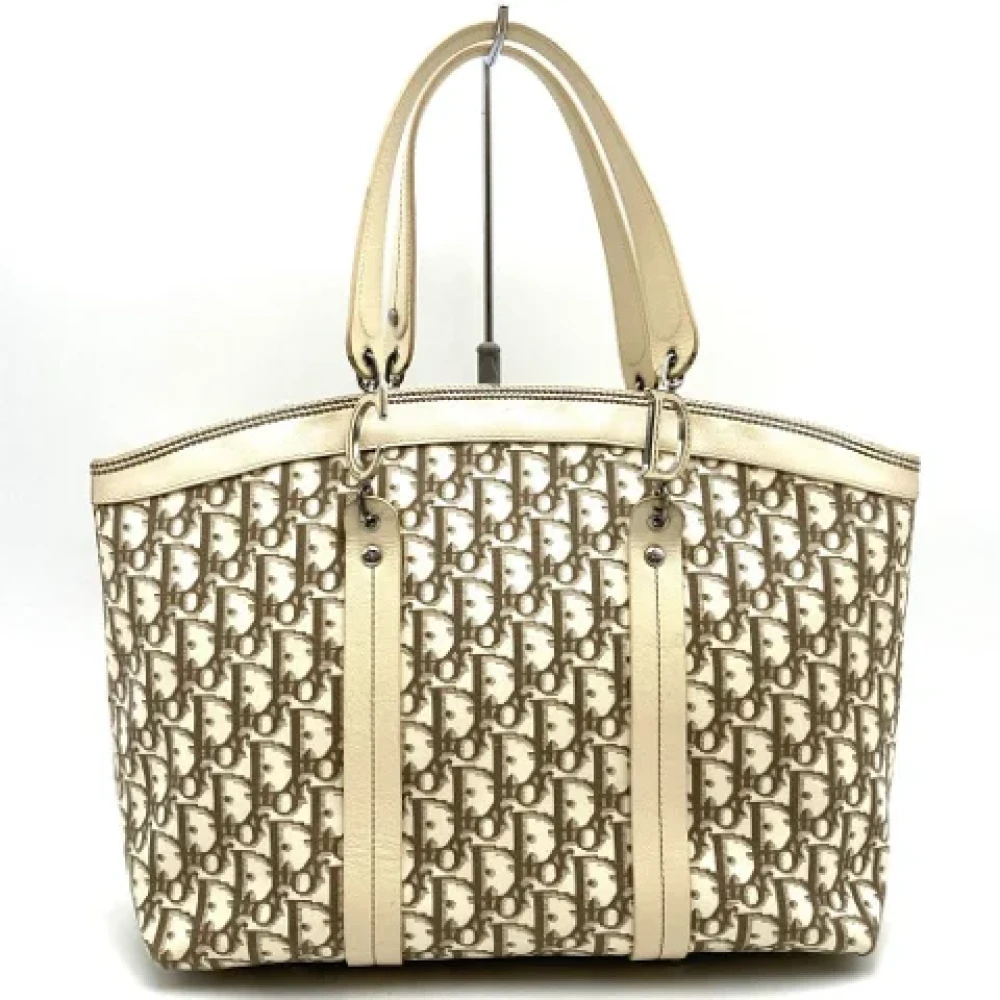 Dior Vintage Pre-owned Leather dior-bags Beige Dames