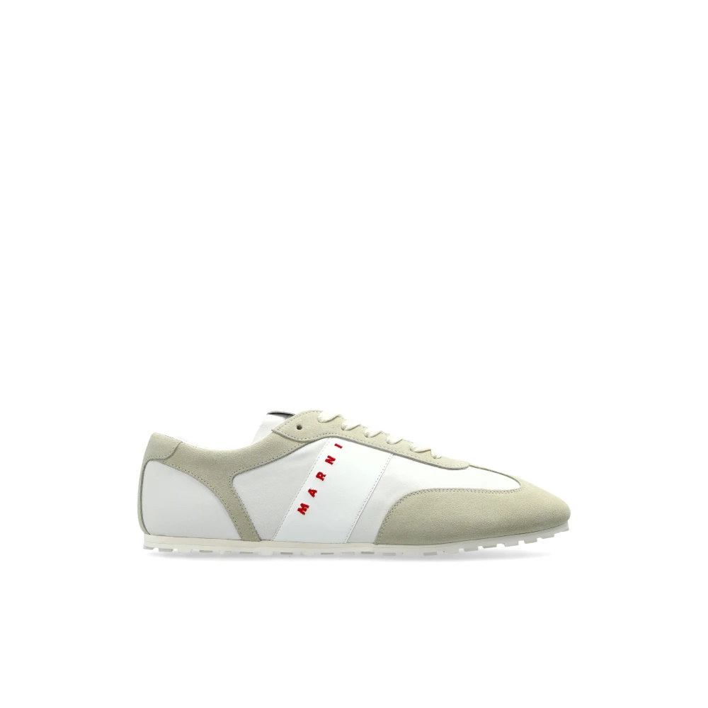 Marni Uomo Bianco Sneakers Con Inserti E Logo - Immagine 2