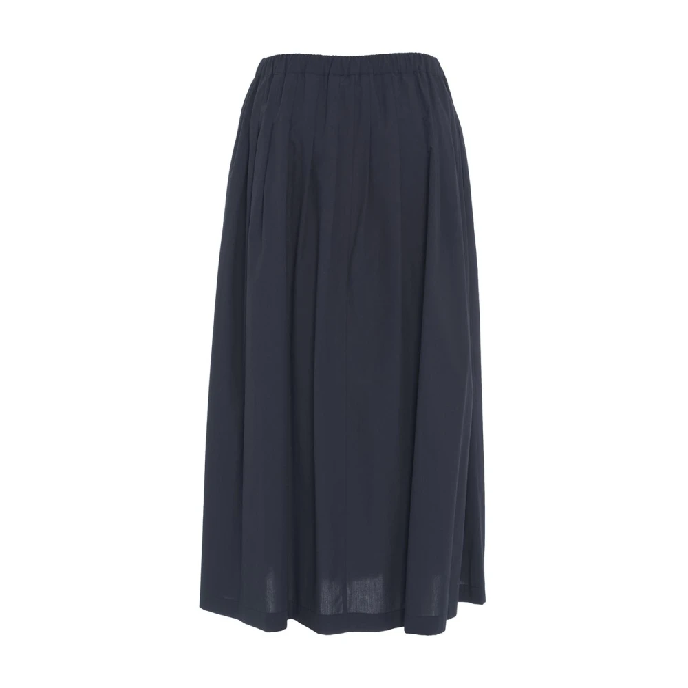 Ottod'Ame Blauwe Geplooide Midi Rok Blue Dames