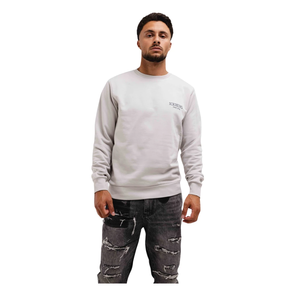 Iceberg Heritage Logo Sweater Grijs Heren Gray Heren