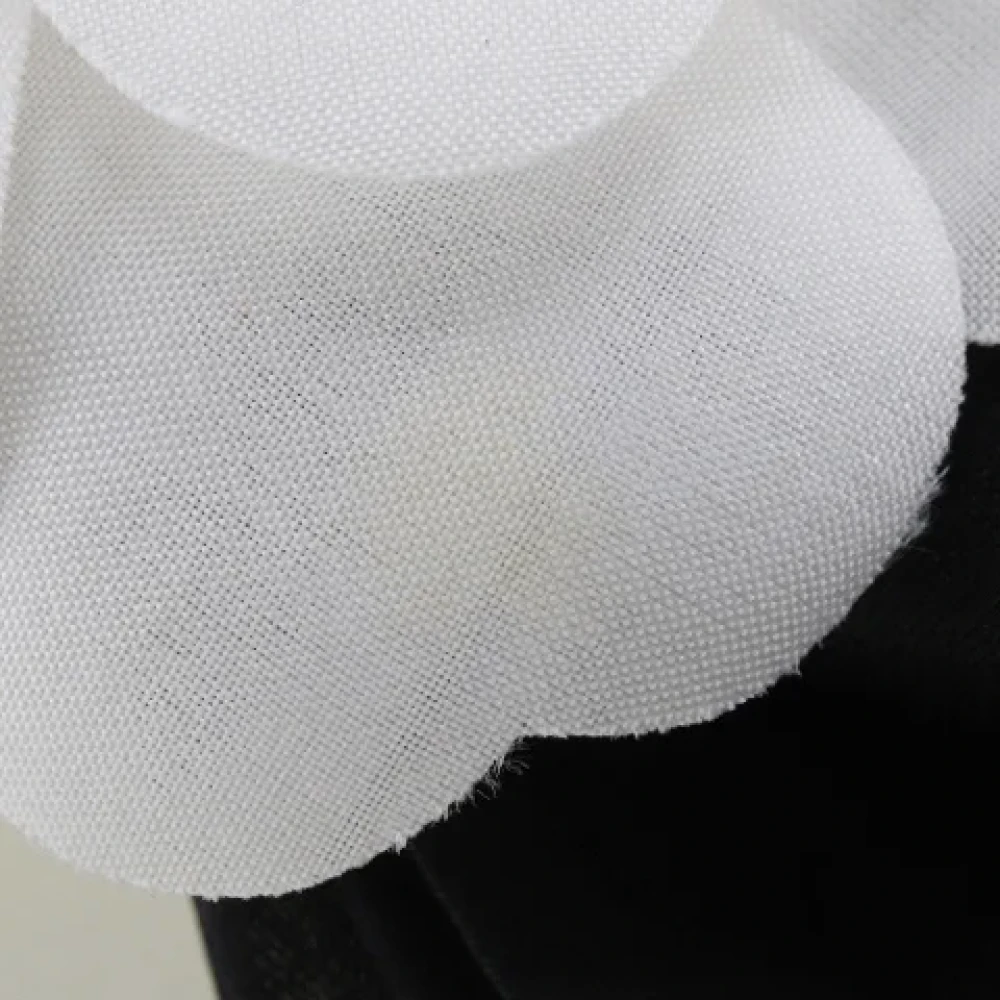 Chanel Vintage Pre-owned Cotton hair-accessories Black Dames