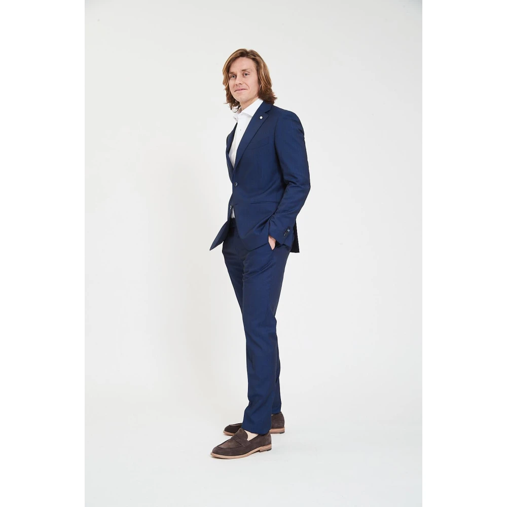 Luigi Bianchi Mantova Elegante Jurk Blue Heren