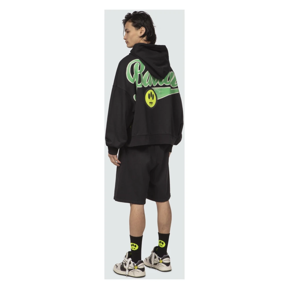 Barrow bermuda In Felpa Old School Print Black Unisex