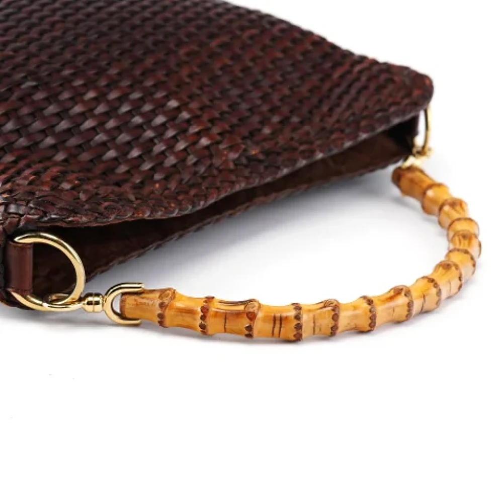 Gucci Vintage Pre-owned Leather handbags Brown Dames
