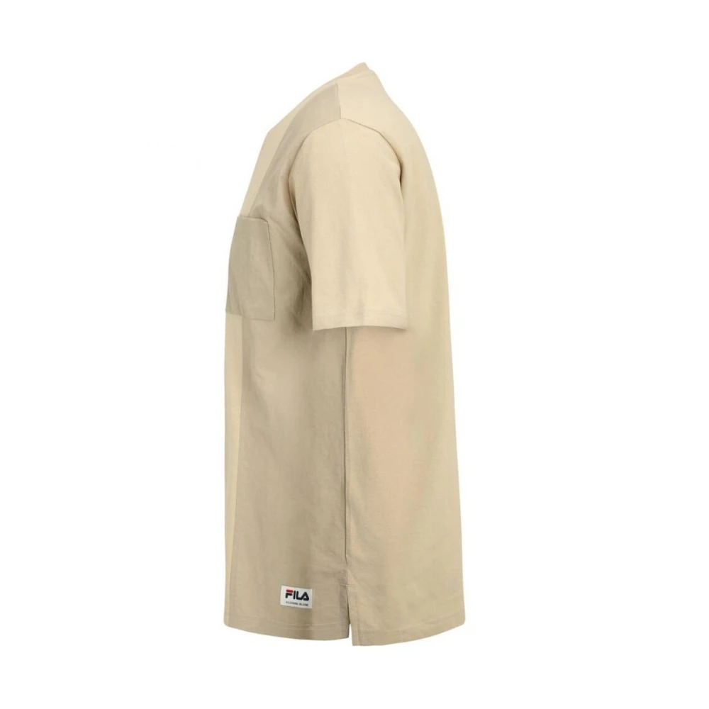 Fila Beige Katoenen T-shirt Beige Heren