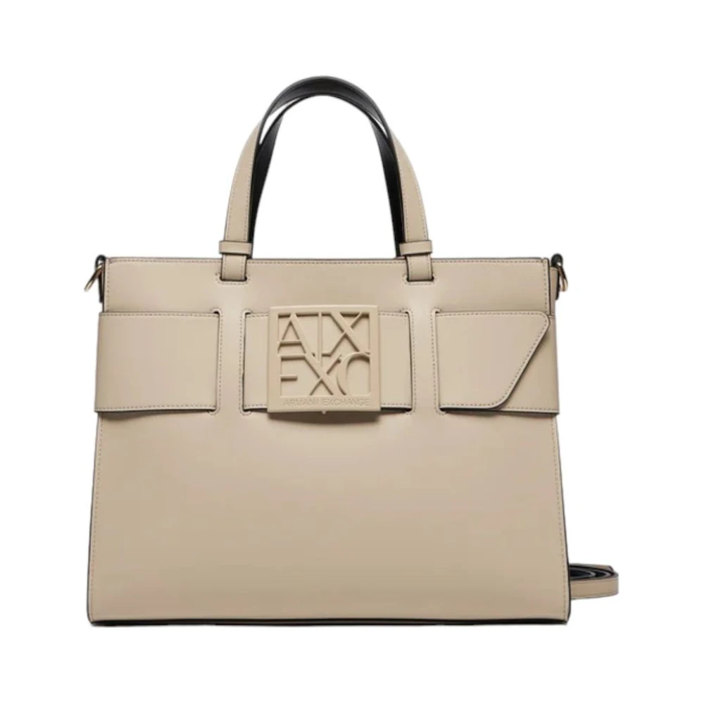 Armani Exchange Women's Beige Handbags, One Size, Handbag