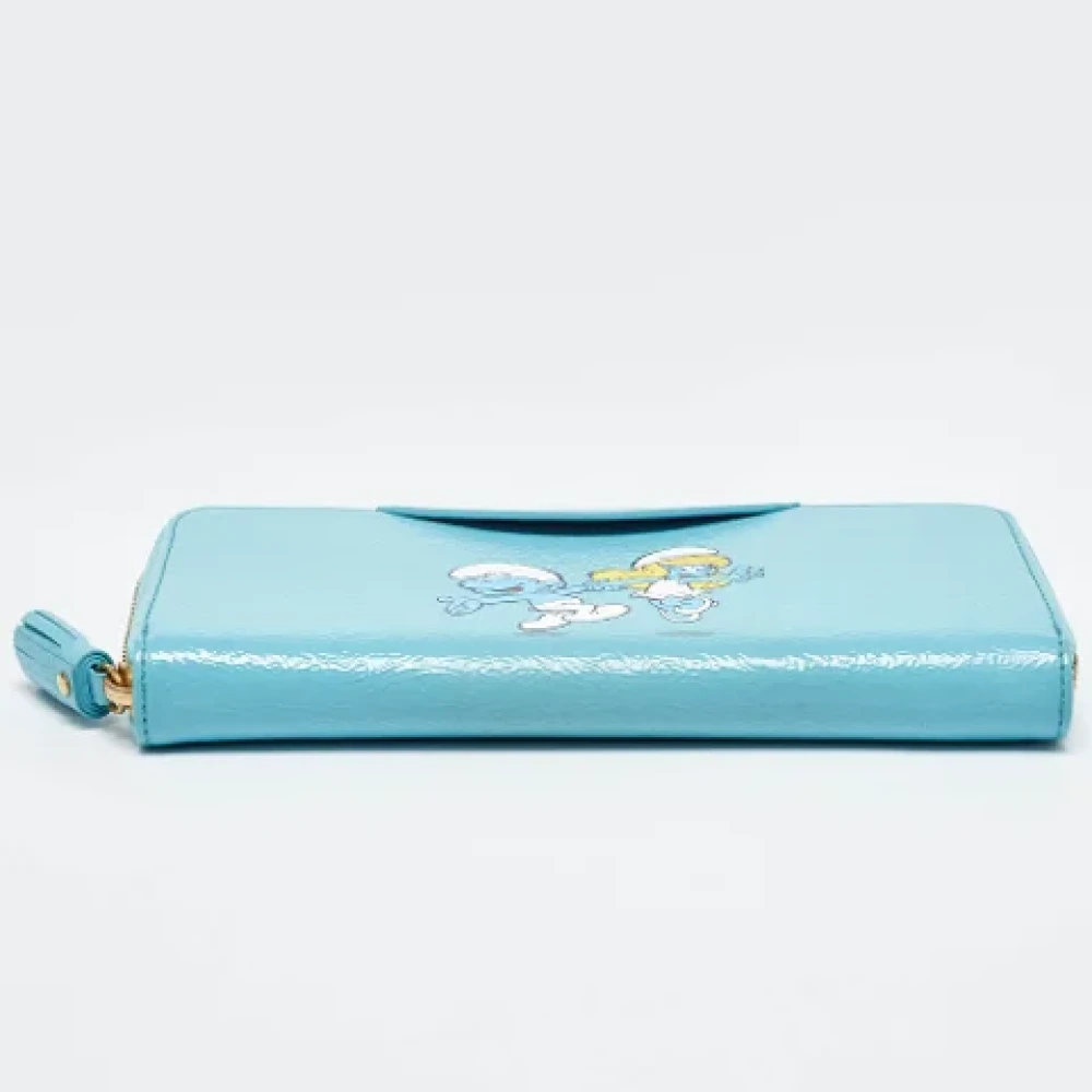 Anya Hindmarch Pre-owned Leather wallets Blue Dames