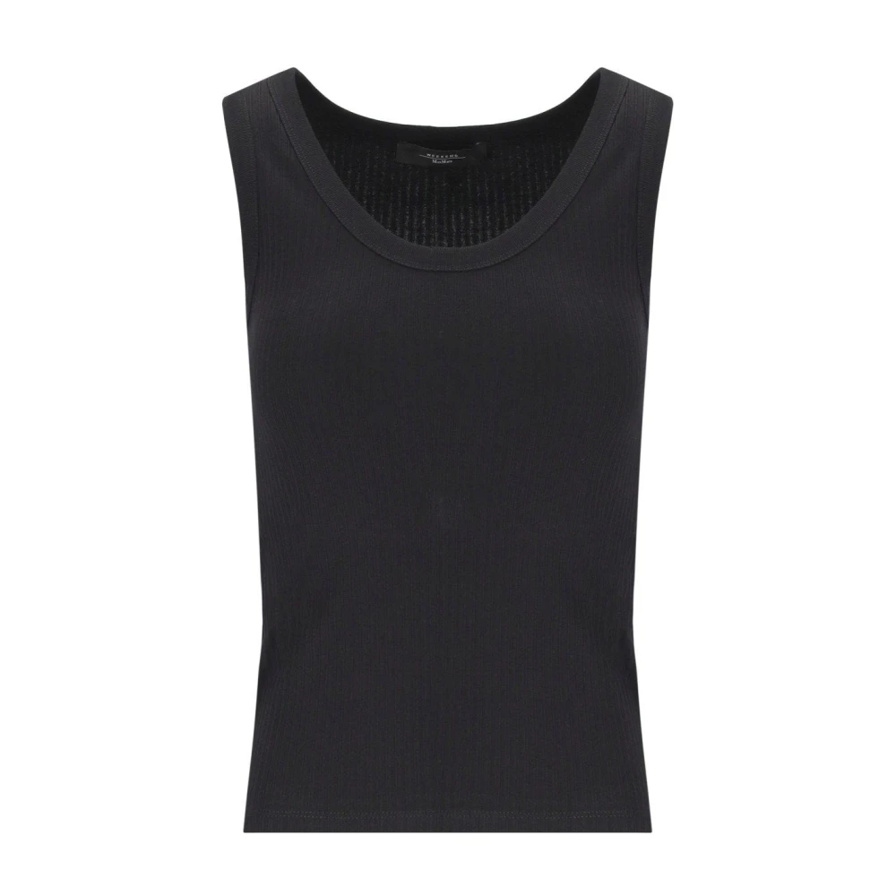 Weekend Max Mara Black Sleeveless Tops, Female, Xs, Multic Sleeveless Top