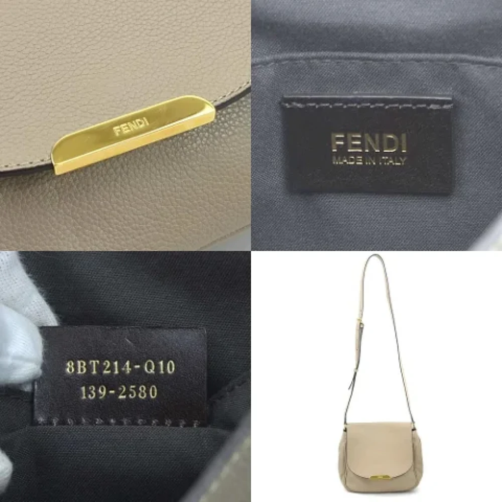 Fendi Vintage Pre-owned Leather fendi-bags Beige Dames