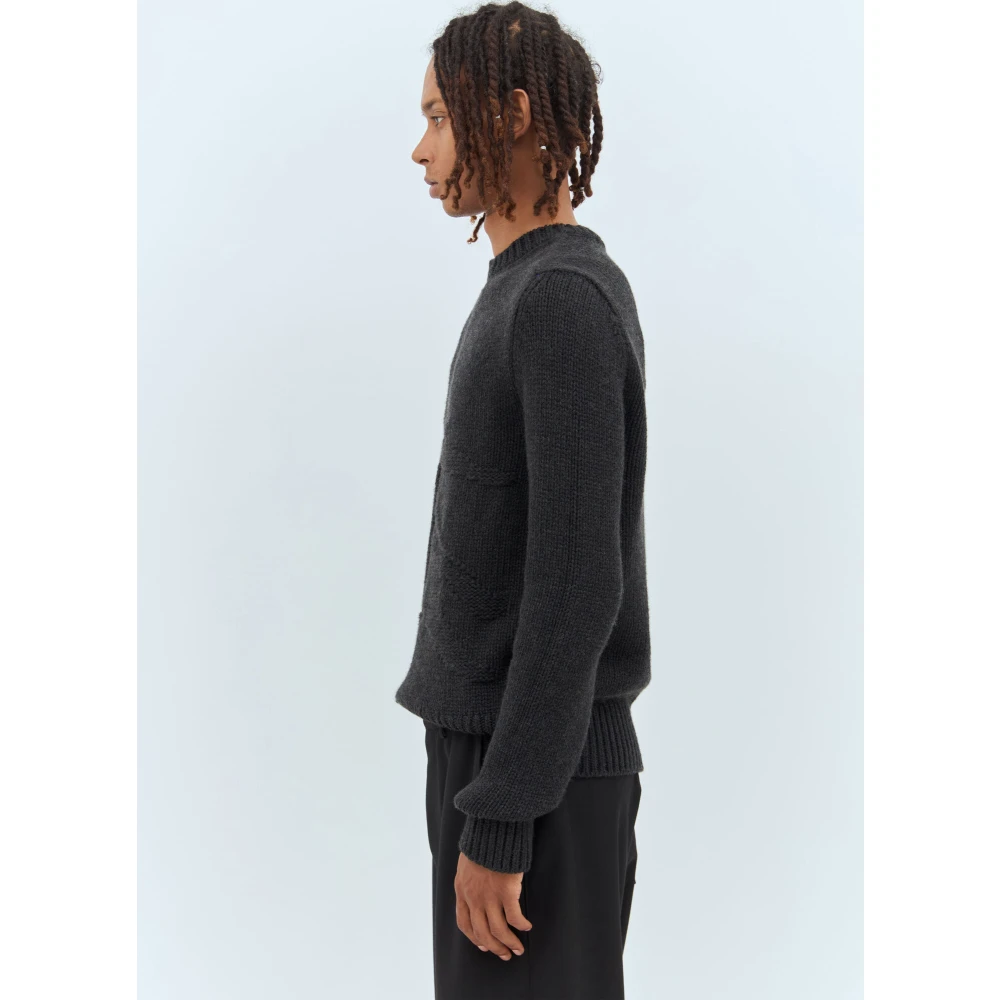 Burberry Luxe Cashmere Crewneck Sweater Black Heren