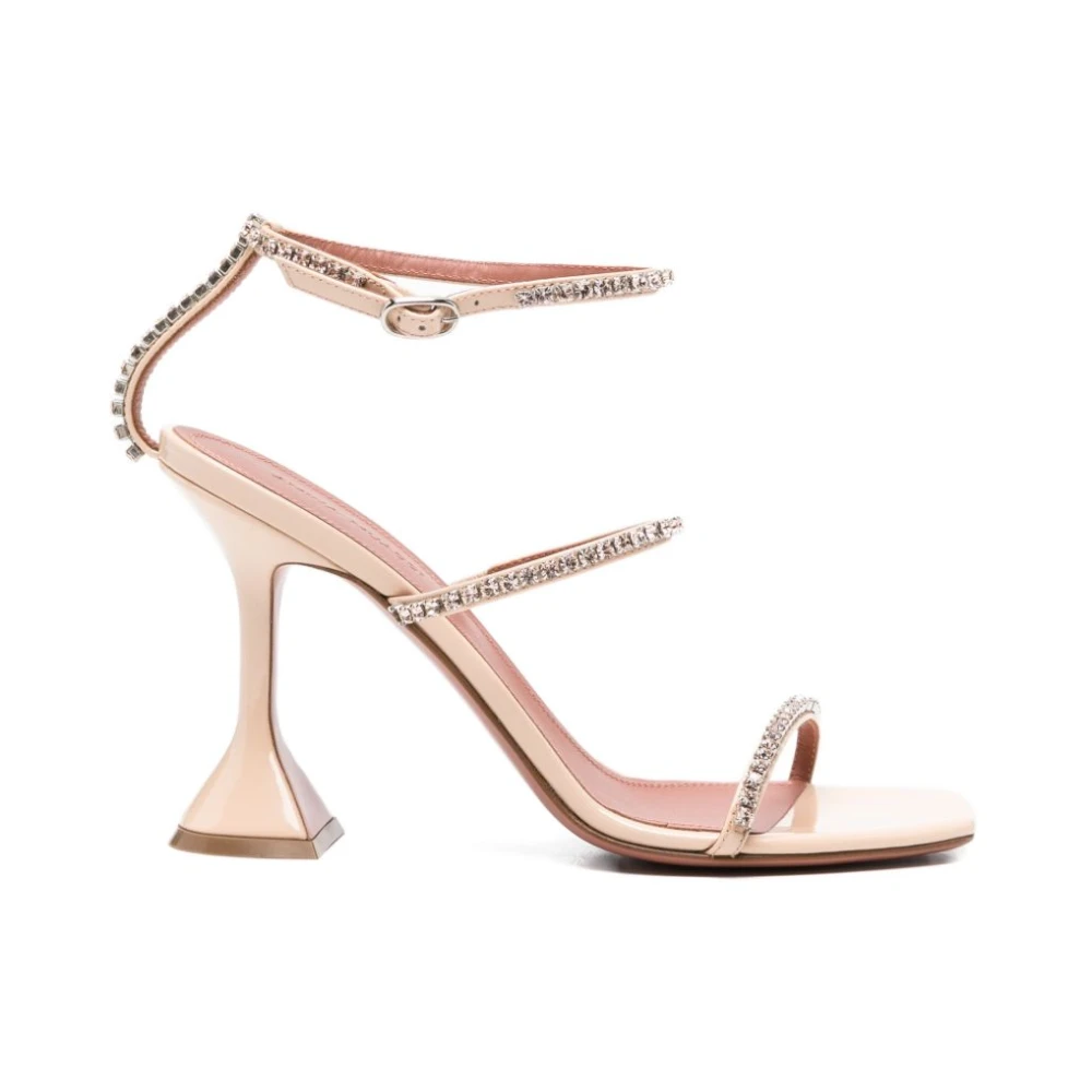 Amina Muaddi Donna Rosa Scarpe, 38 Eu, New,