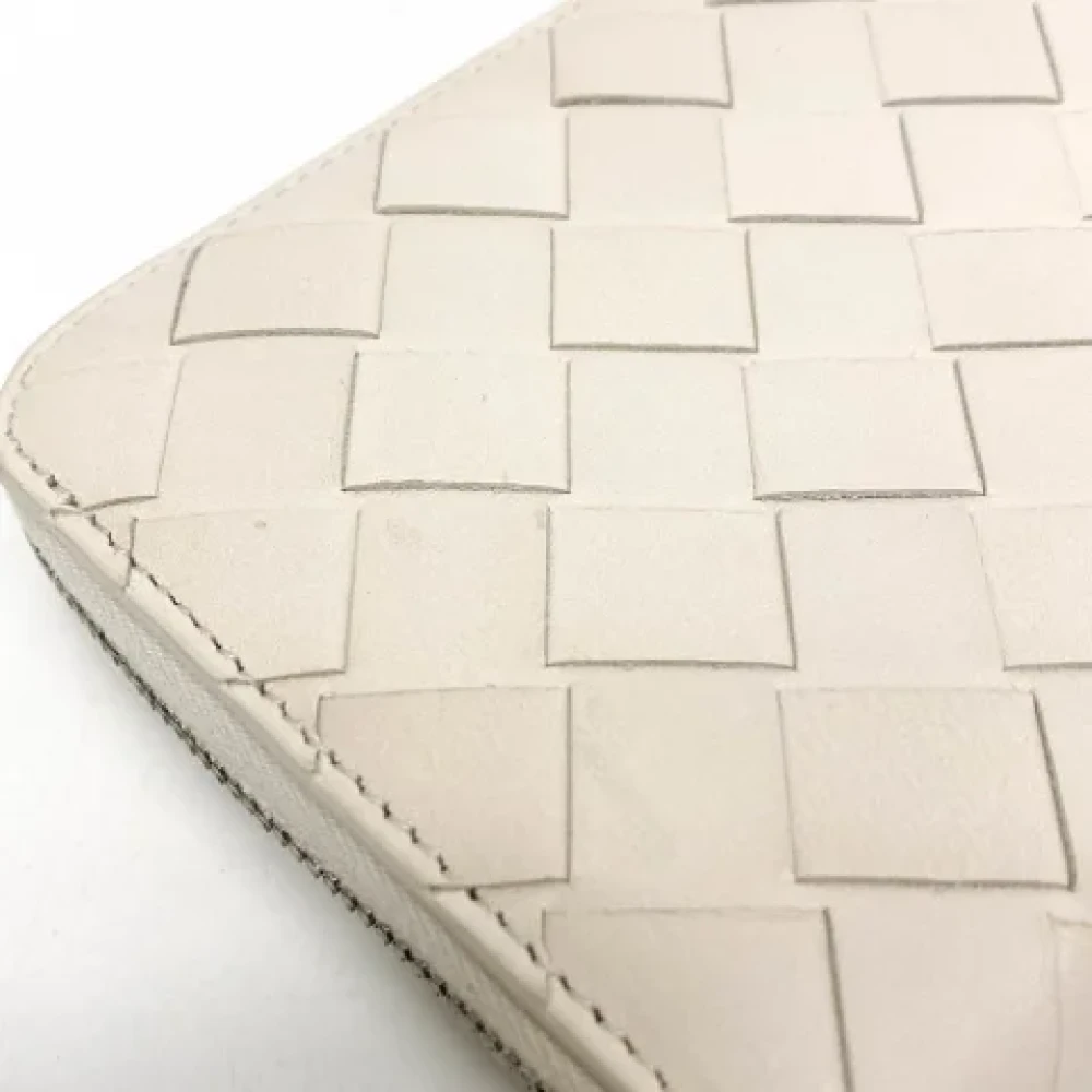 Bottega Veneta Vintage Pre-owned Leather wallets White Dames