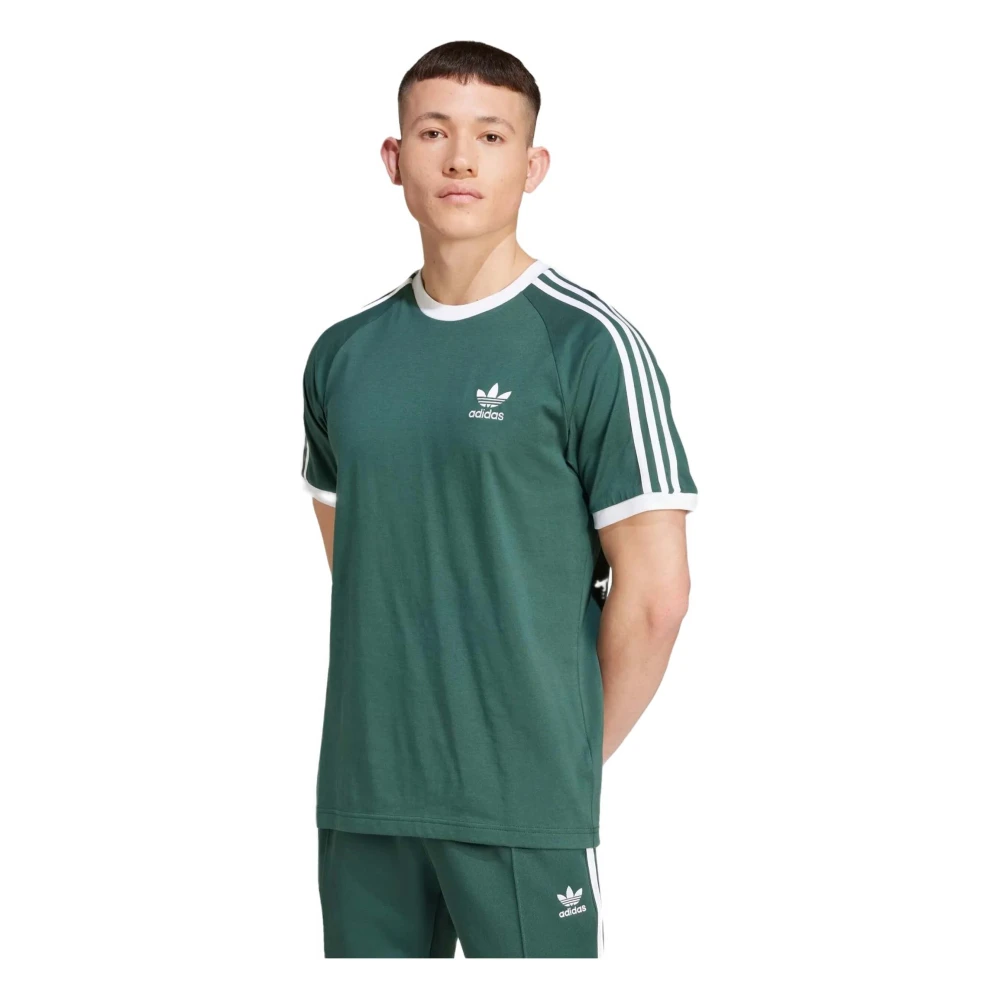 Adidas 3-Stripes T-shirt Green Heren