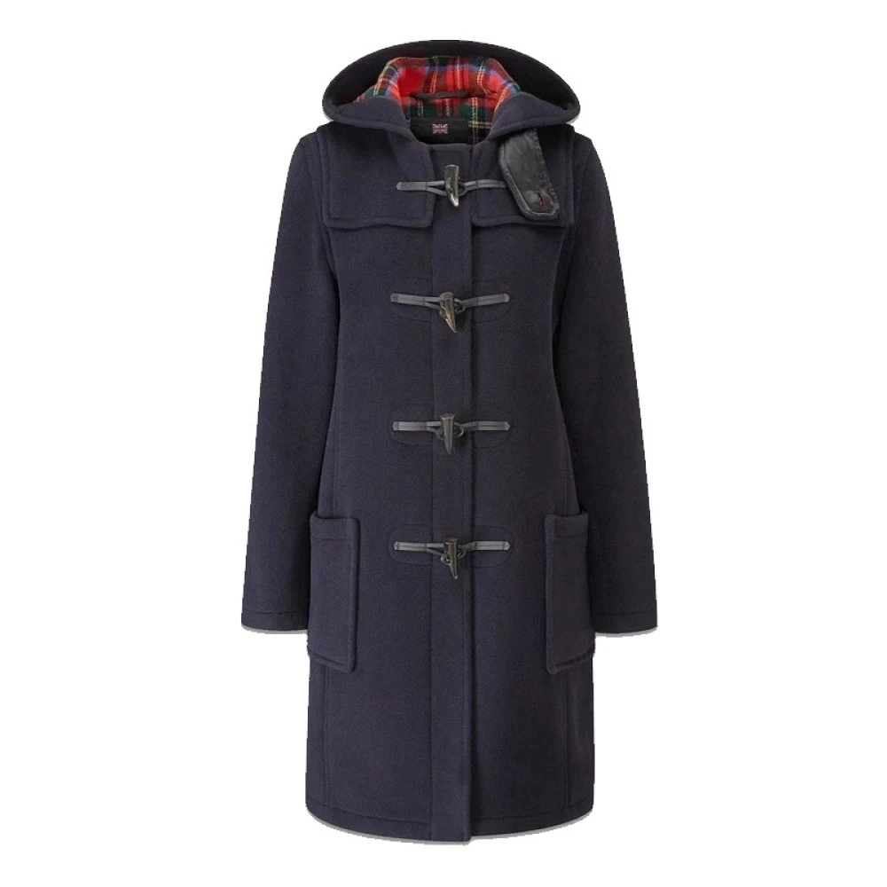 Gloverall Vintage Duffle Coat Navy Royal Stewart Blue Heren