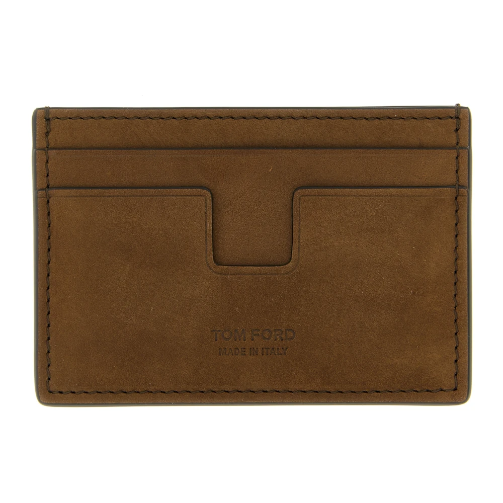 Tom Ford Men's Brown Wallets & Cardholders, One Size, T Line Card Holder