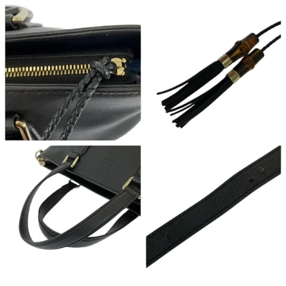 Gucci Vintage Pre-owned Leather handbags Black Dames