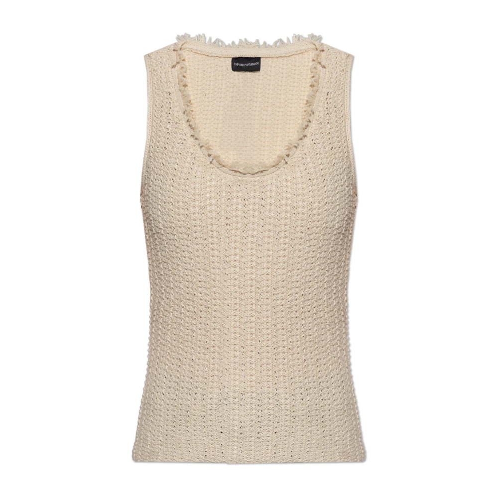 Emporio Armani Donna Beige Top, M, New,