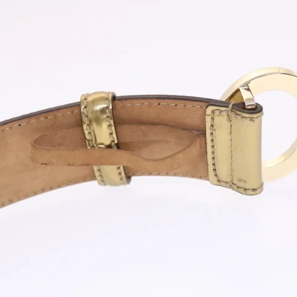 Gucci Vintage Pre-owned Leather belts Yellow Dames