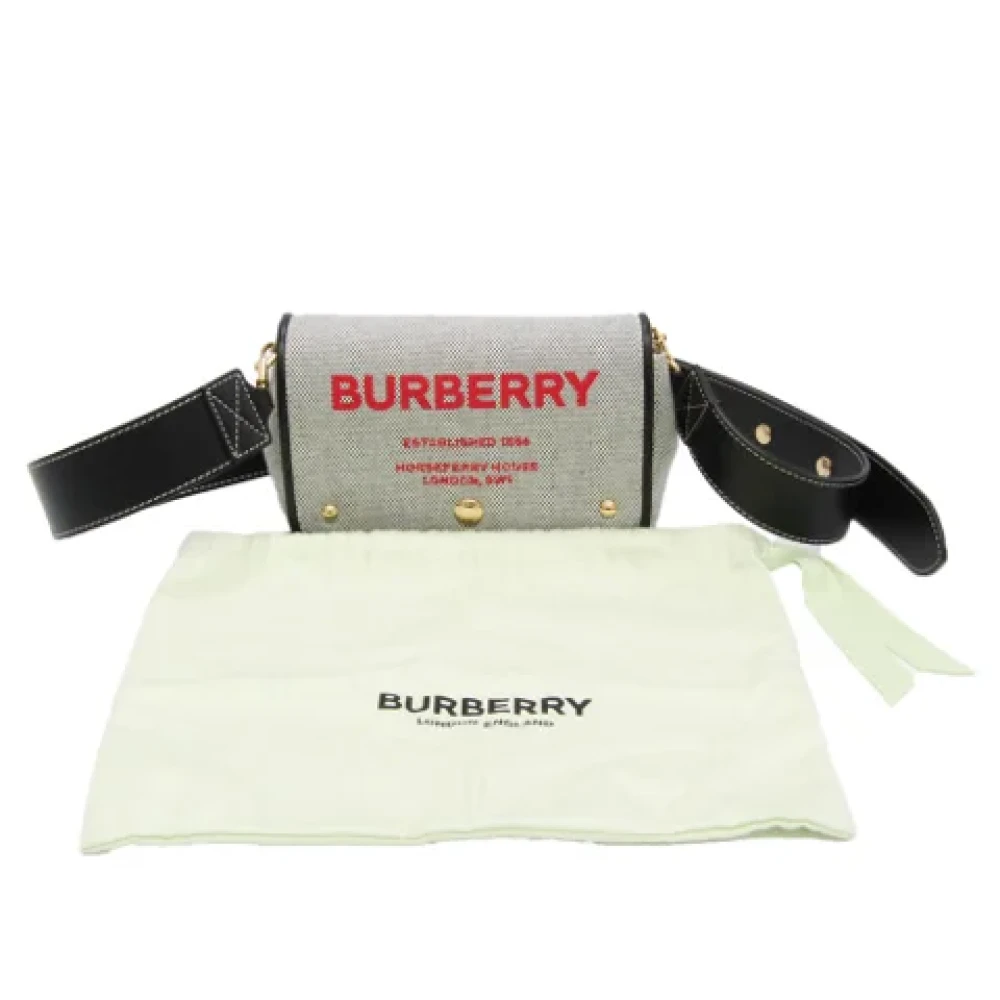 Burberry Vintage Pre-owned Canvas shoulder-bags Black Dames