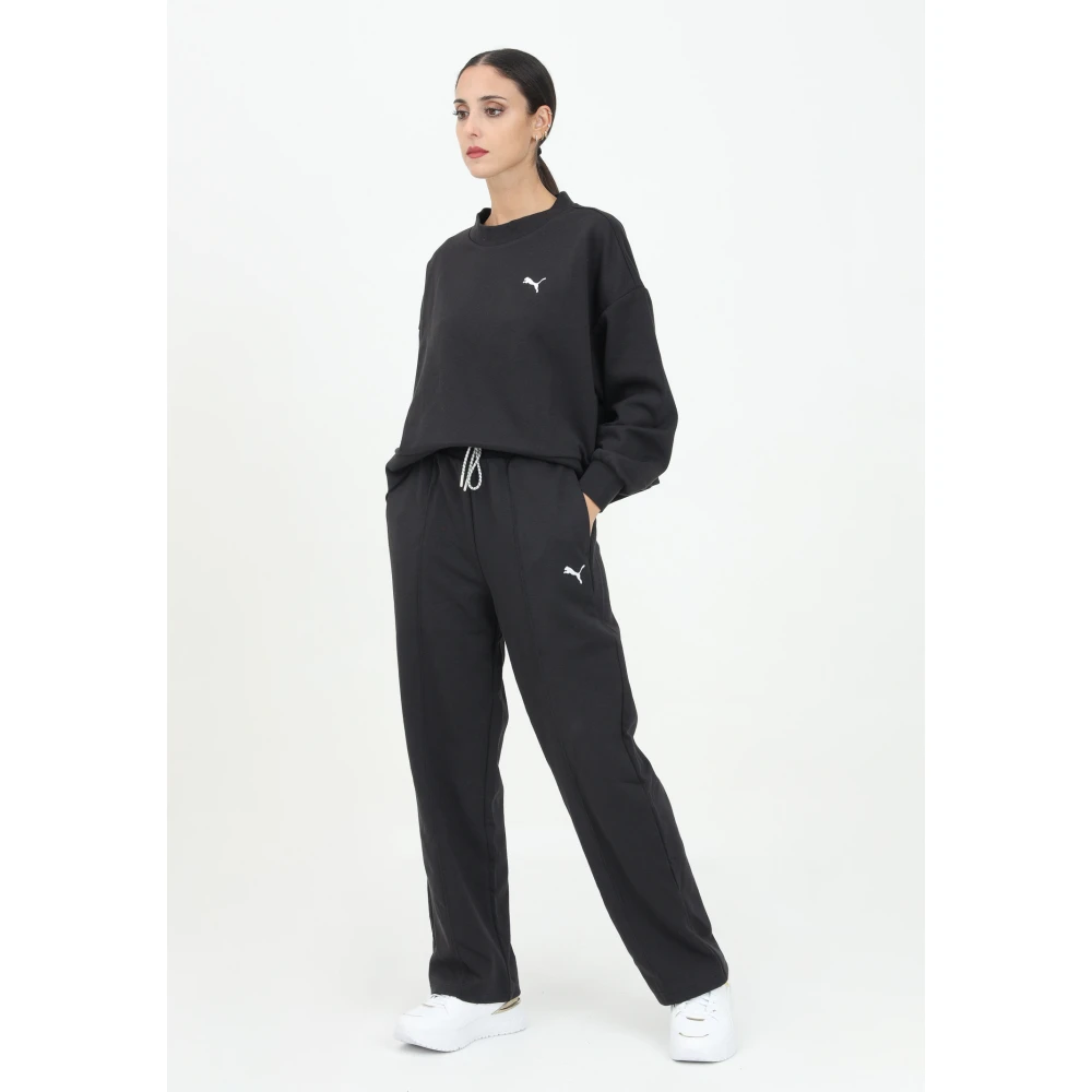 Puma Klassieke zwarte sportieve broek Black Dames