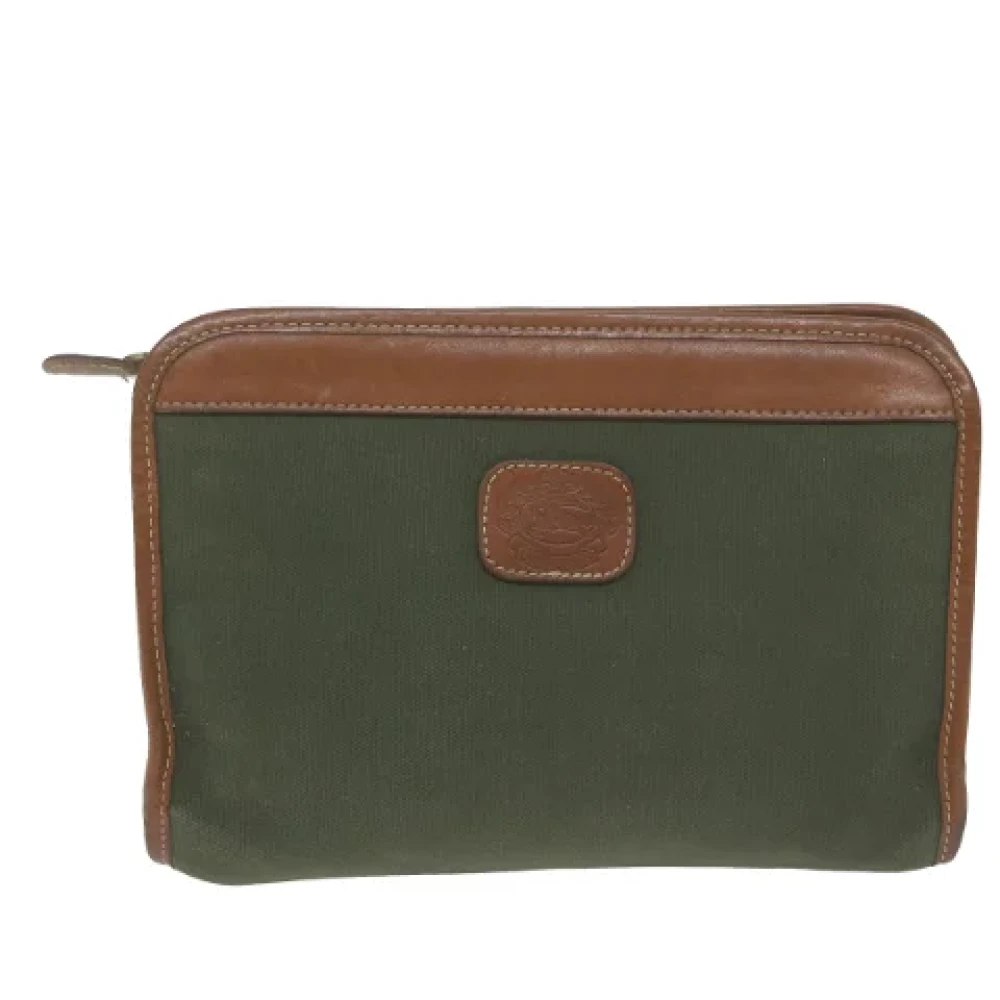 Burberry Vintage Pre-owned Canvas clutches Green Unisex