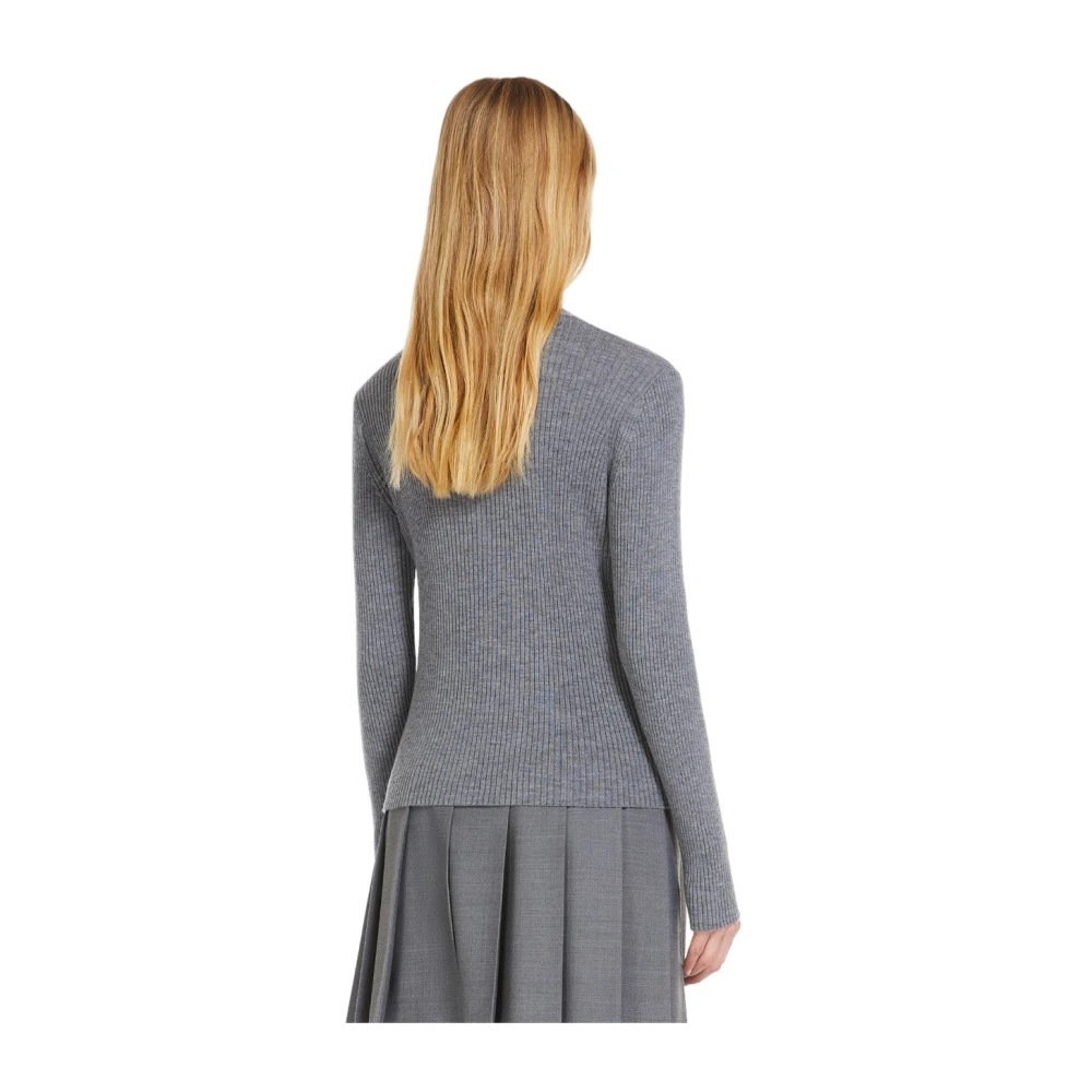 Max Mara Studio Gebreide Vest Gray Dames