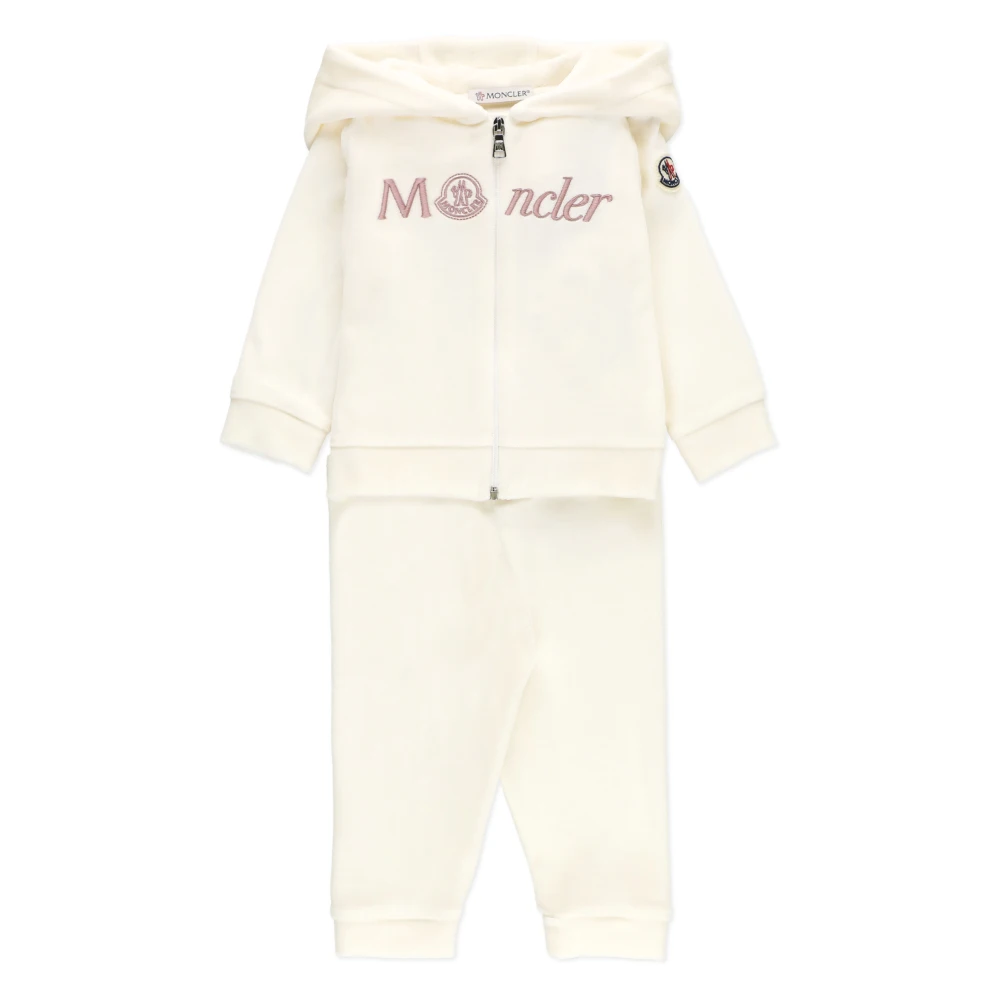 Moncler Baby Flicka Jumpsuit Huva Logo Patch Beige, Flicka