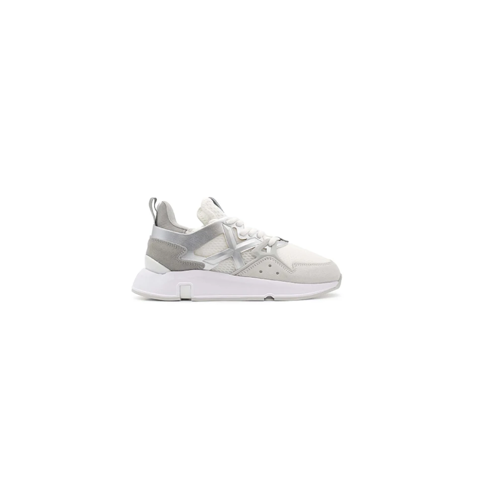 Munich Sneakers i mocka och tyg - Clik 67 Silver Gray, Dam