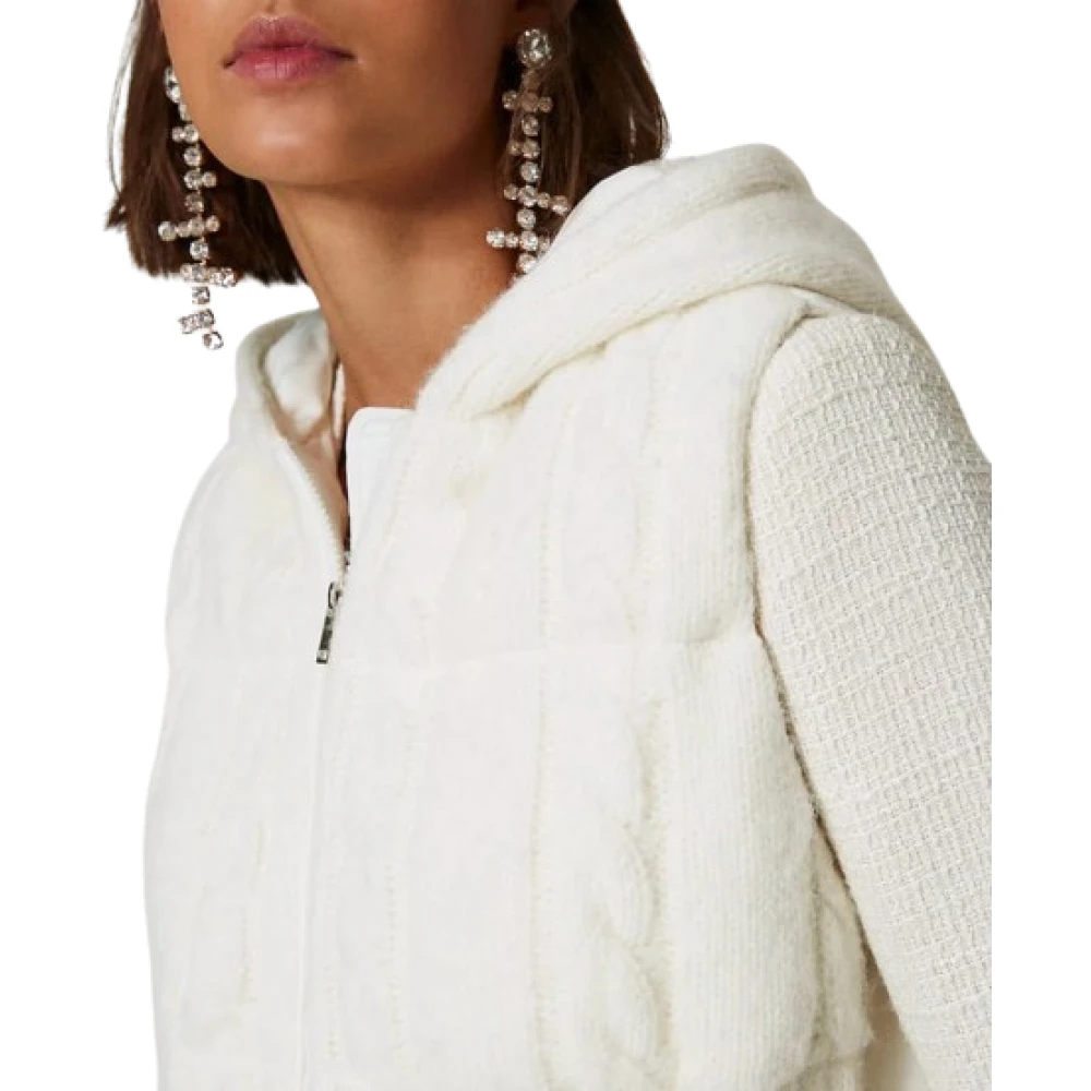 Twinset Witte Jas Aw24 White Dames