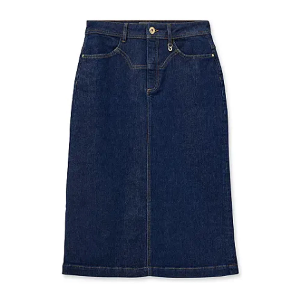 MOS MOSH Denim Rok A-lijn Donkerblauw Blue Dames