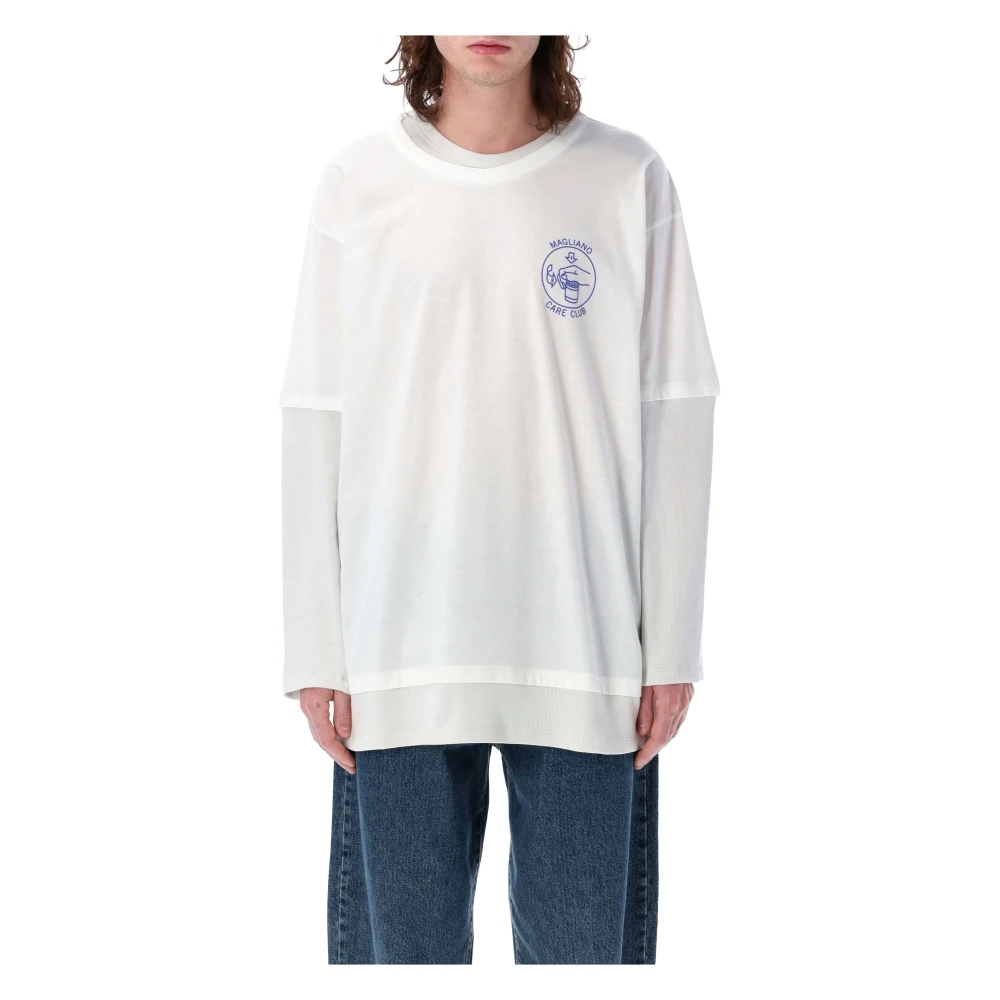 Magliano Witte Dubbele Tee Katoenen T-shirt White Heren
