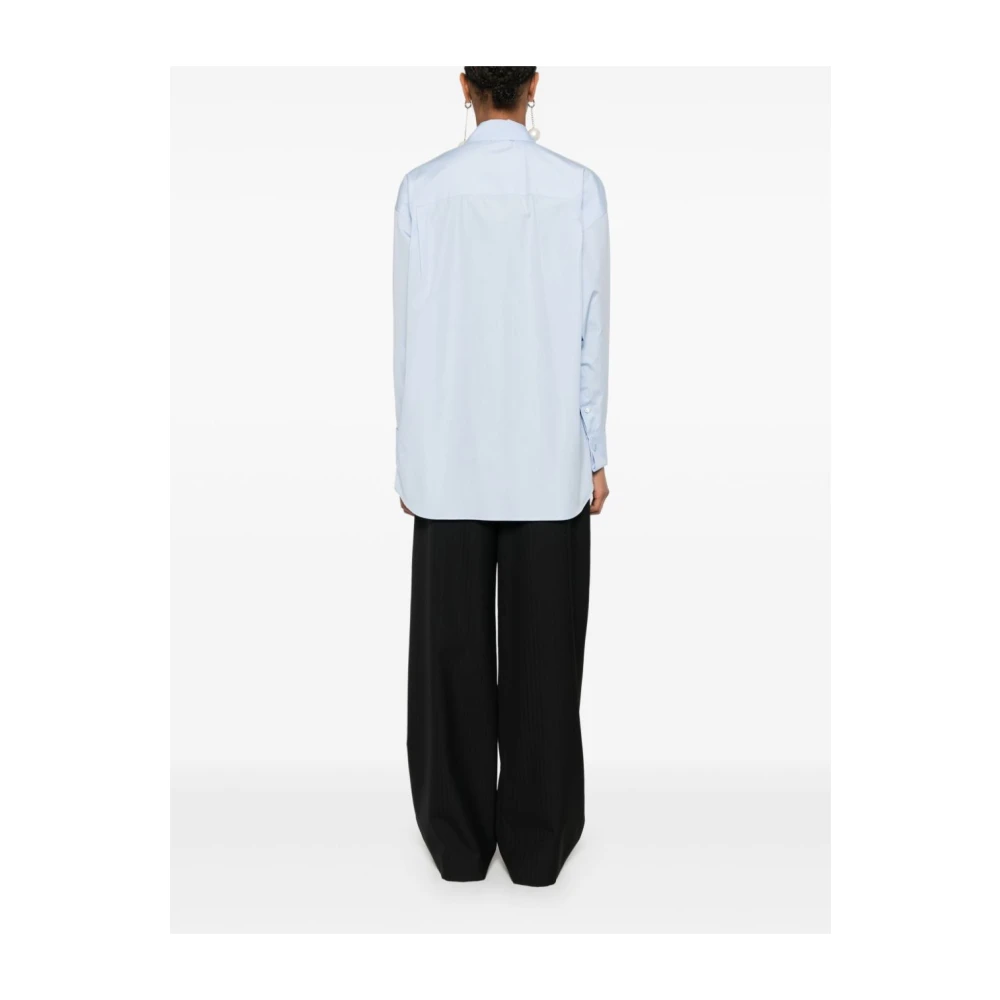 Loewe Blauwe Katoenen Popeline Overhemd Blue Dames