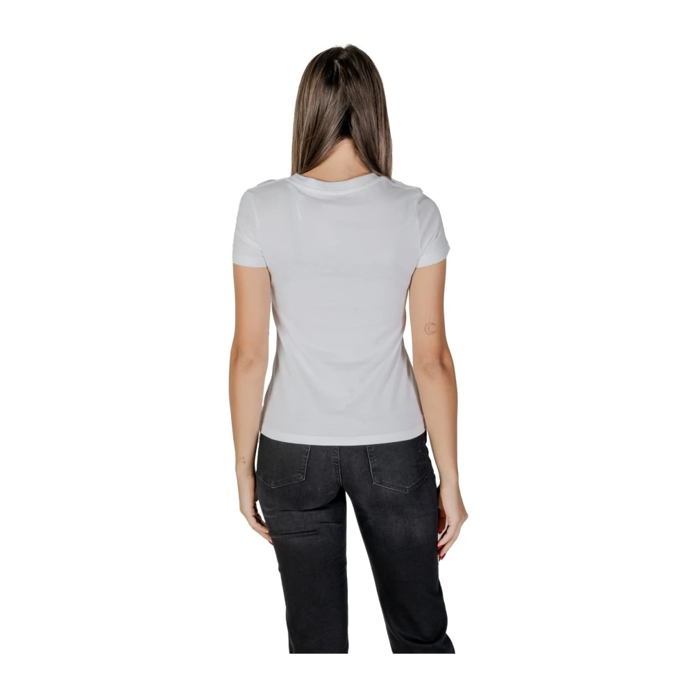 Calvin Klein Jeans Logo Print Ronde Hals T-Shirt White Dames