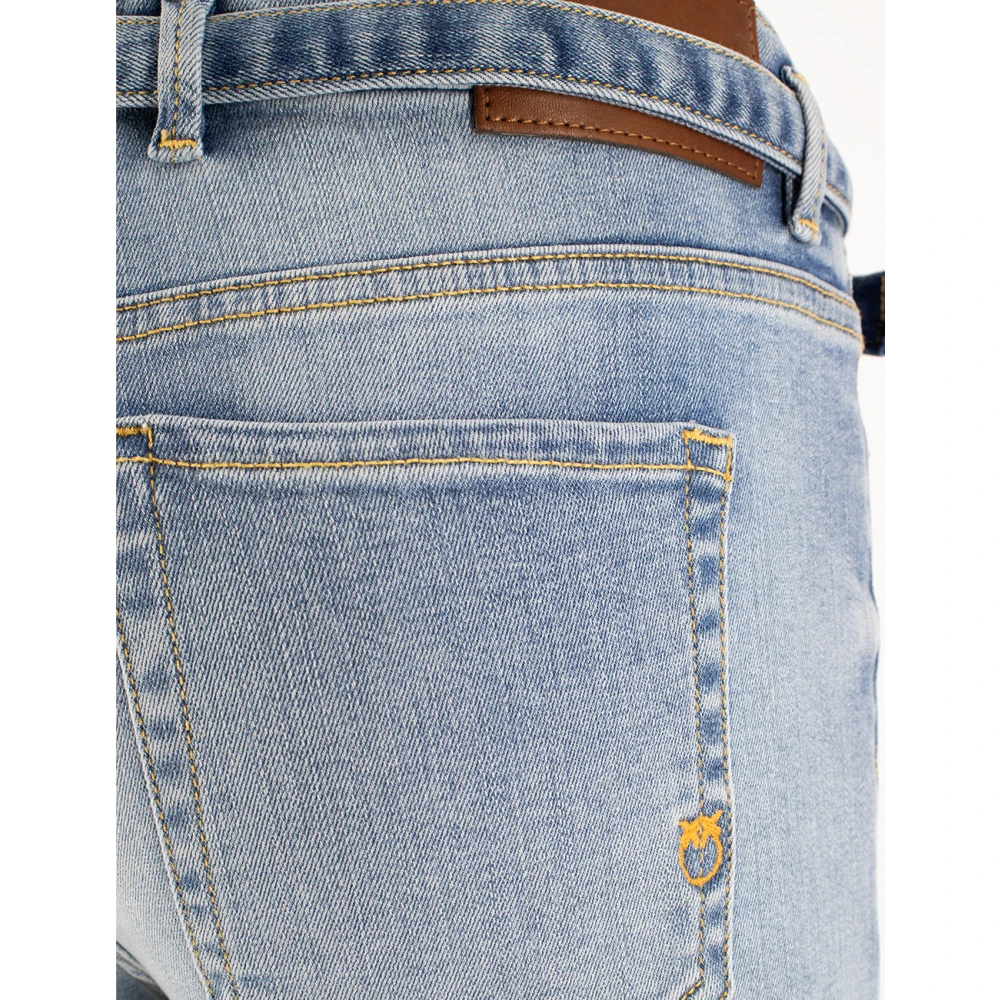 pinko Vintage Flared High Waist Jeans Blue Dames