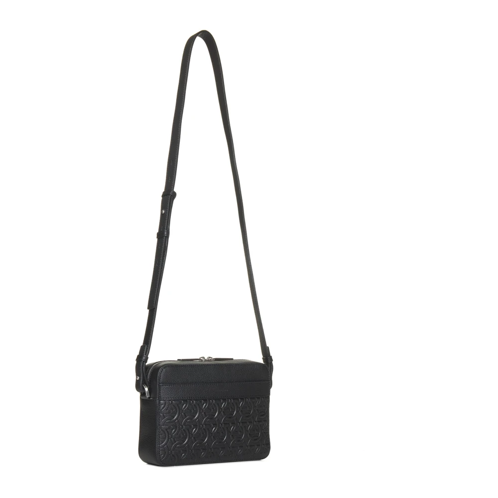 Salvatore Ferragamo Reis Embossed Blocco Tassen Black Heren