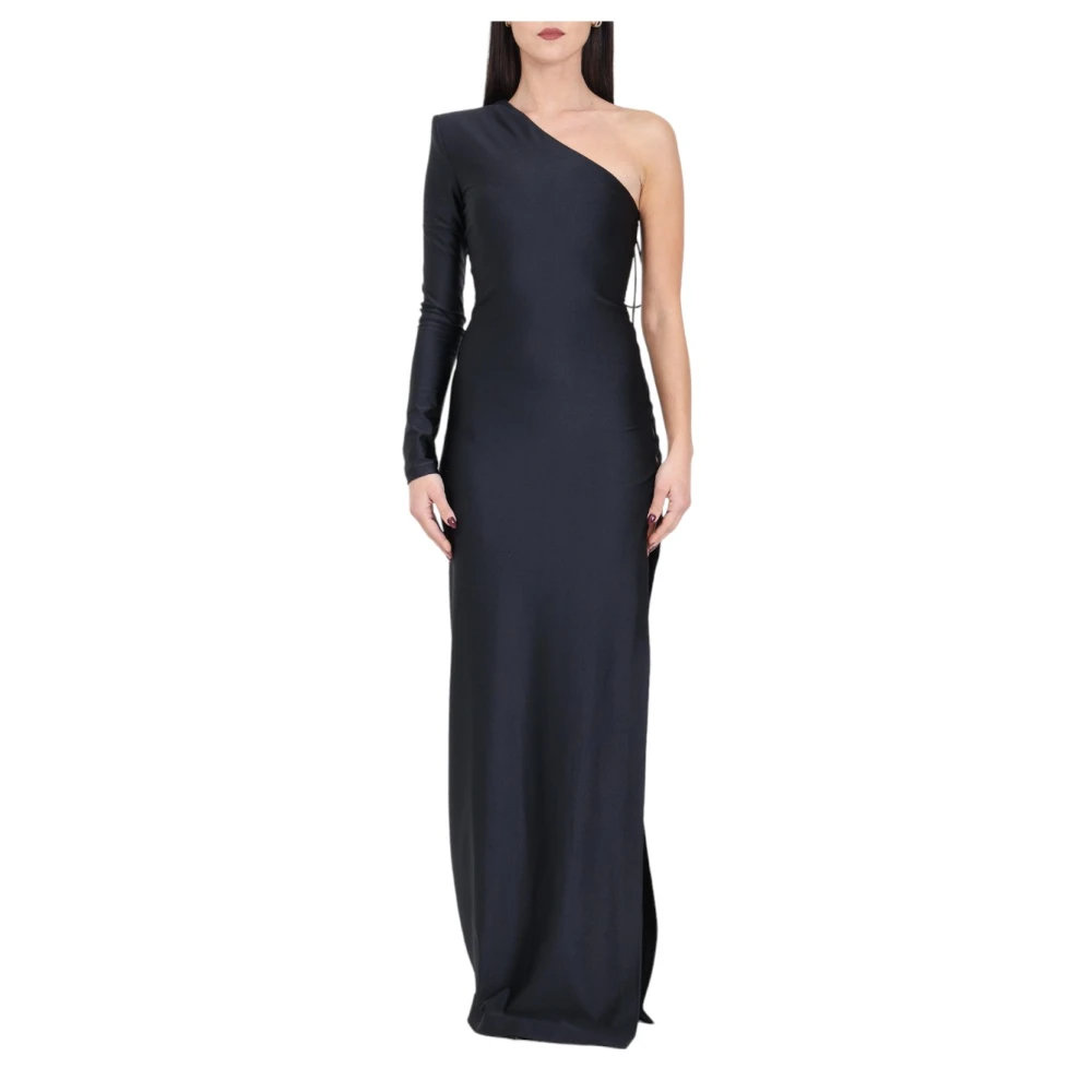 Amen Lange Jurk Black Dames