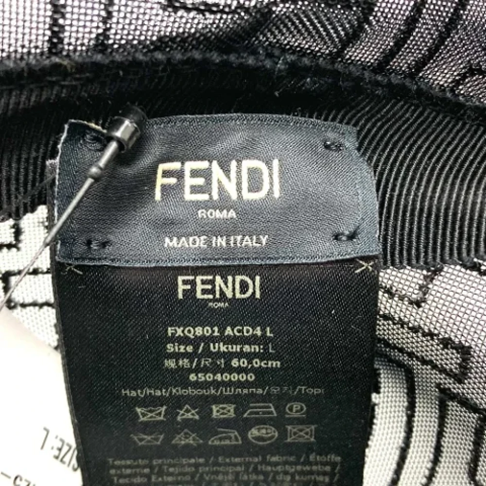 Fendi Vintage Pre-owned Nylon hats Black Dames