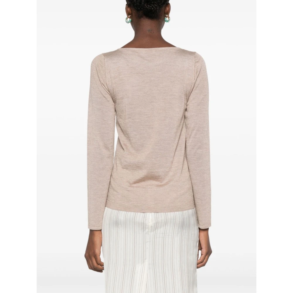 BRUNELLO CUCINELLI Casual Gestreept Jersey T-shirt Pink Dames