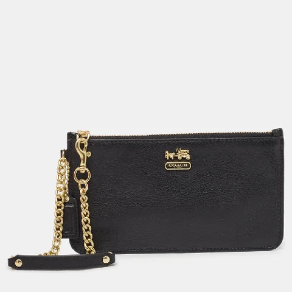 Coach Pre-owned Leather wallets Black Dames