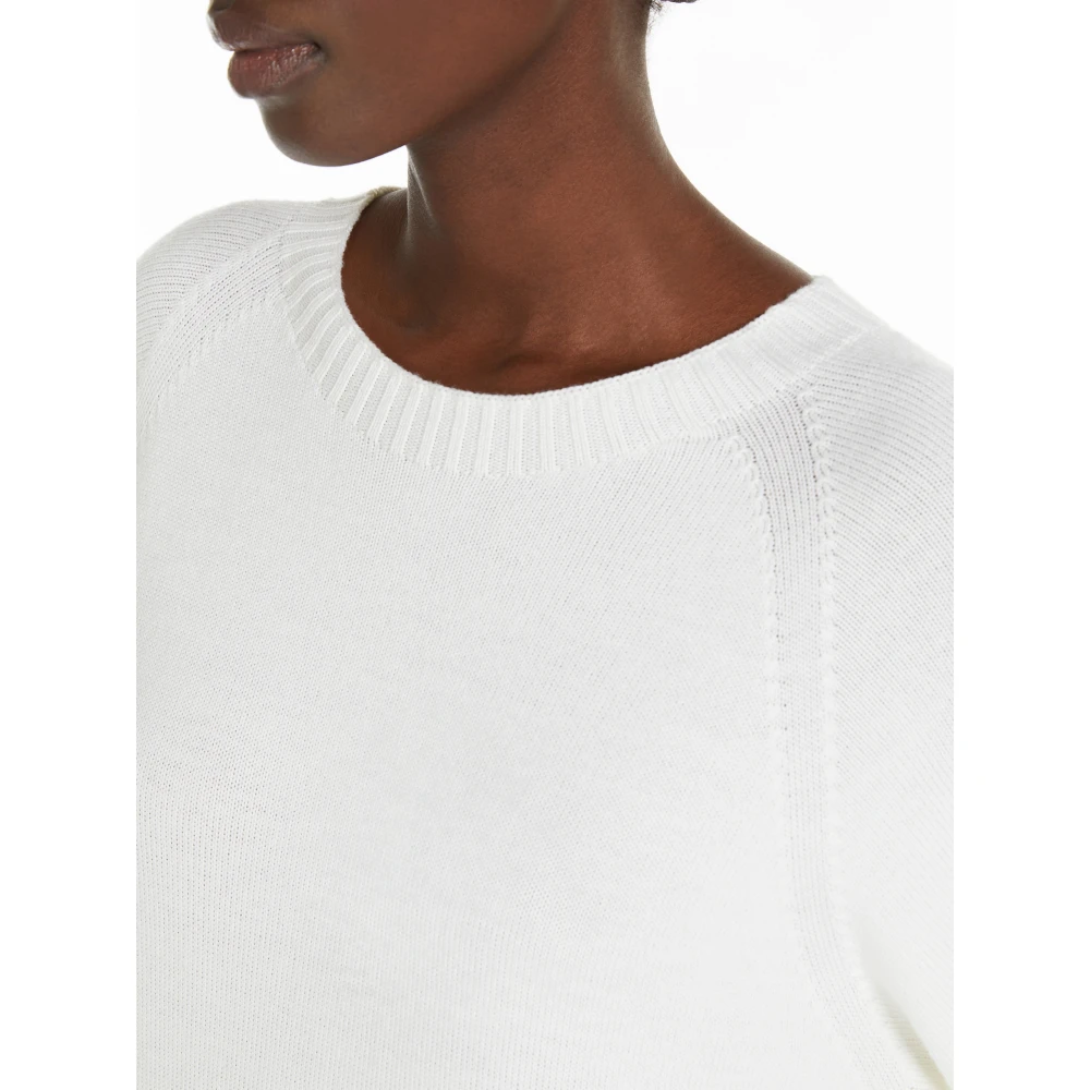 Max Mara Witte Lange Wol Jurk White Dames