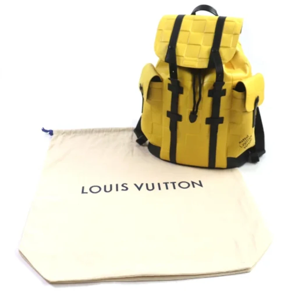 Louis Vuitton Vintage Pre-owned Canvas backpacks Yellow Heren