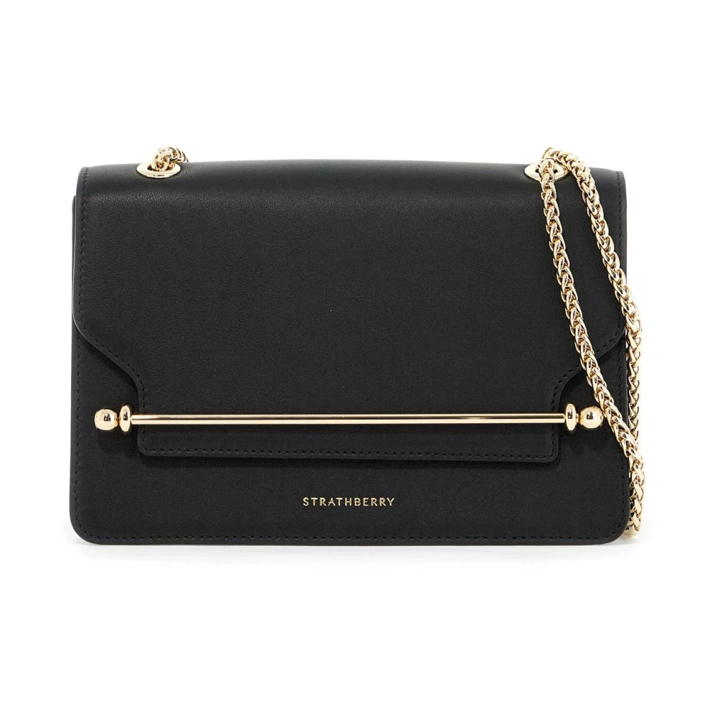 Strathberry Stijlvolle Schoudertas Black Dames