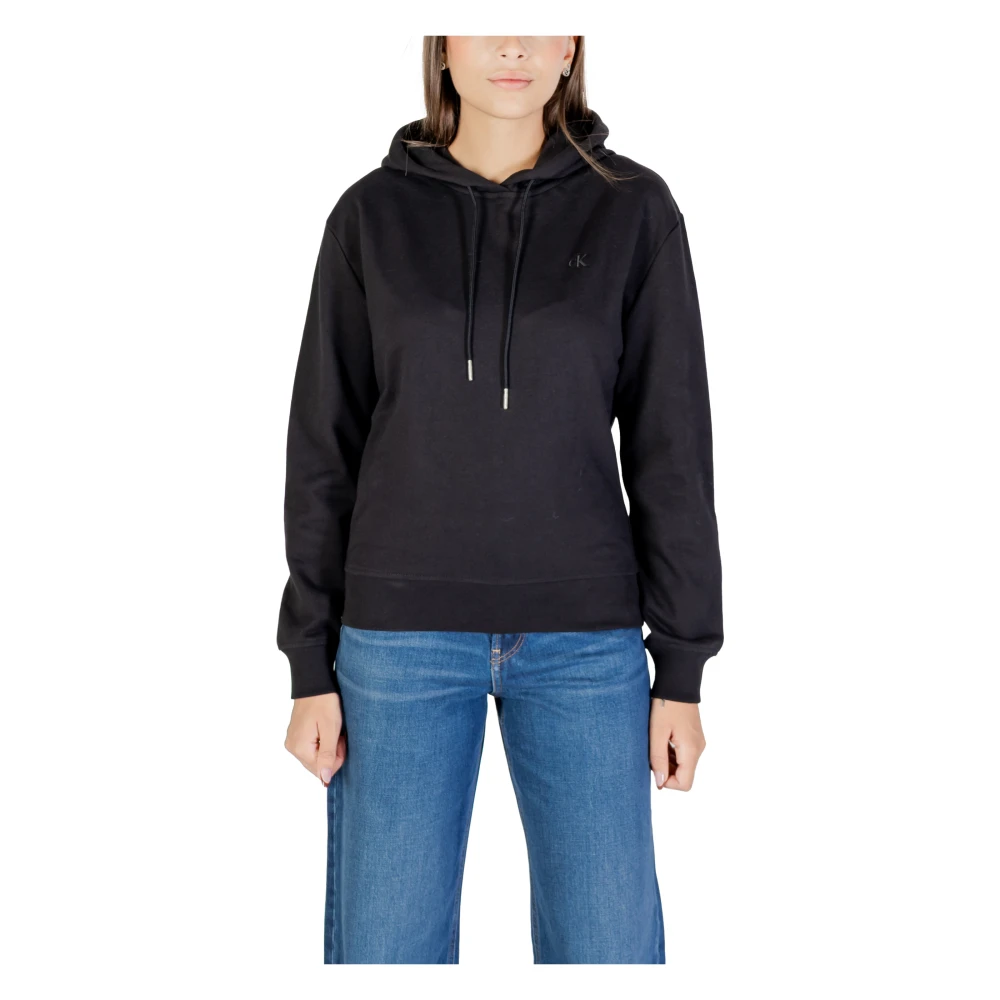 Calvin Klein Jeans Jeans Cotton Terry Monogram Hoodie, Black, Size Xs, Women - Image 4